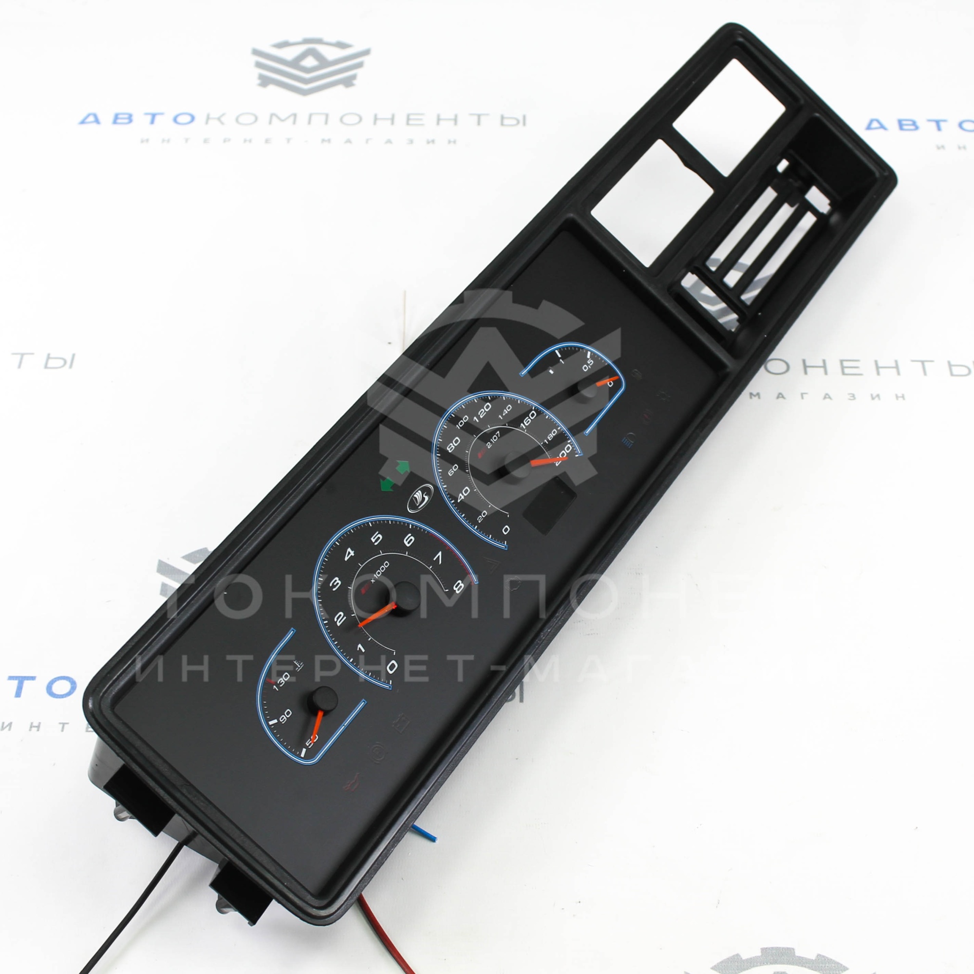 Комбинация приборов со сплошным стеклом ВАЗ 2104, 2107 (сине-белая)