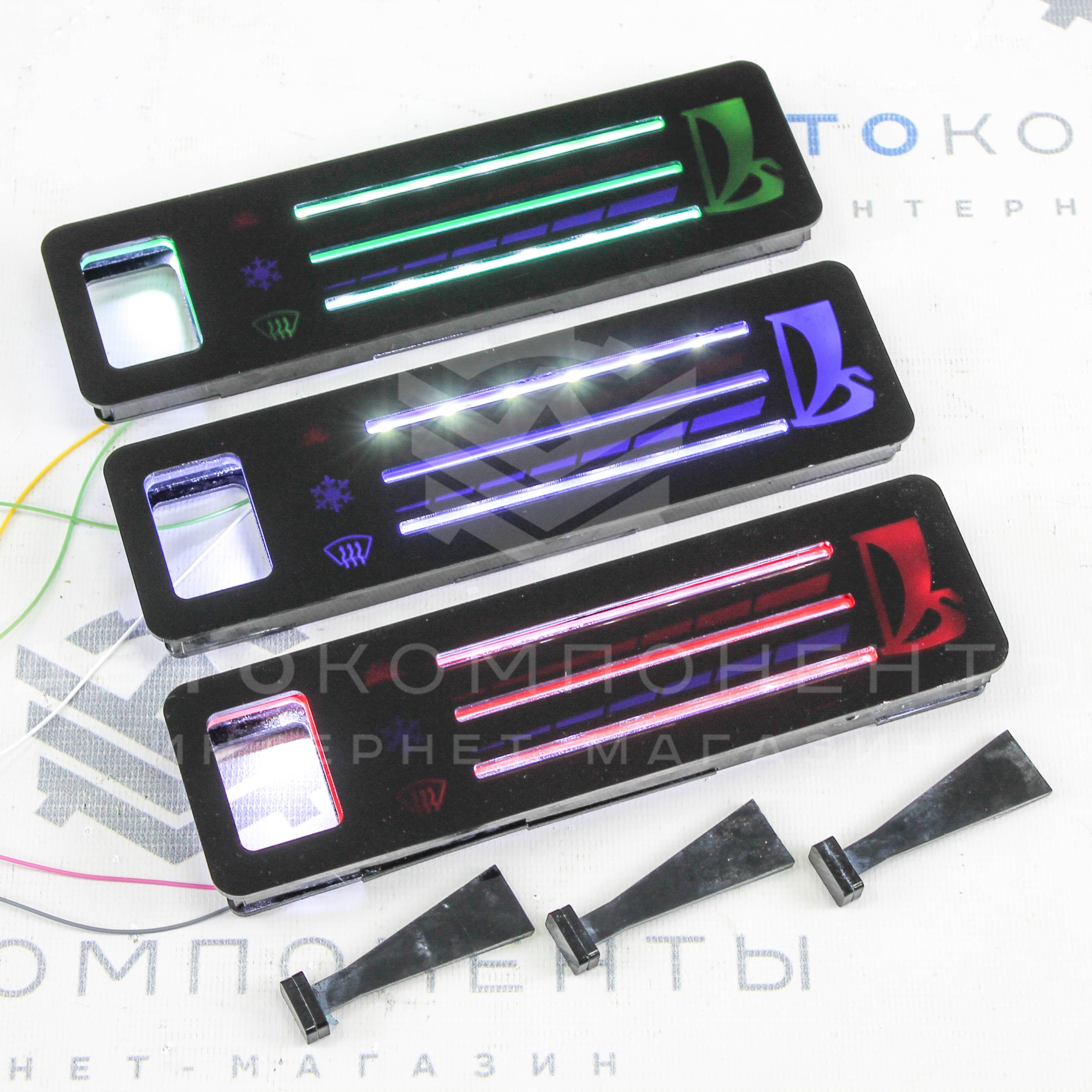 Ручки управления отопителем с подсветкой ВАЗ 2107