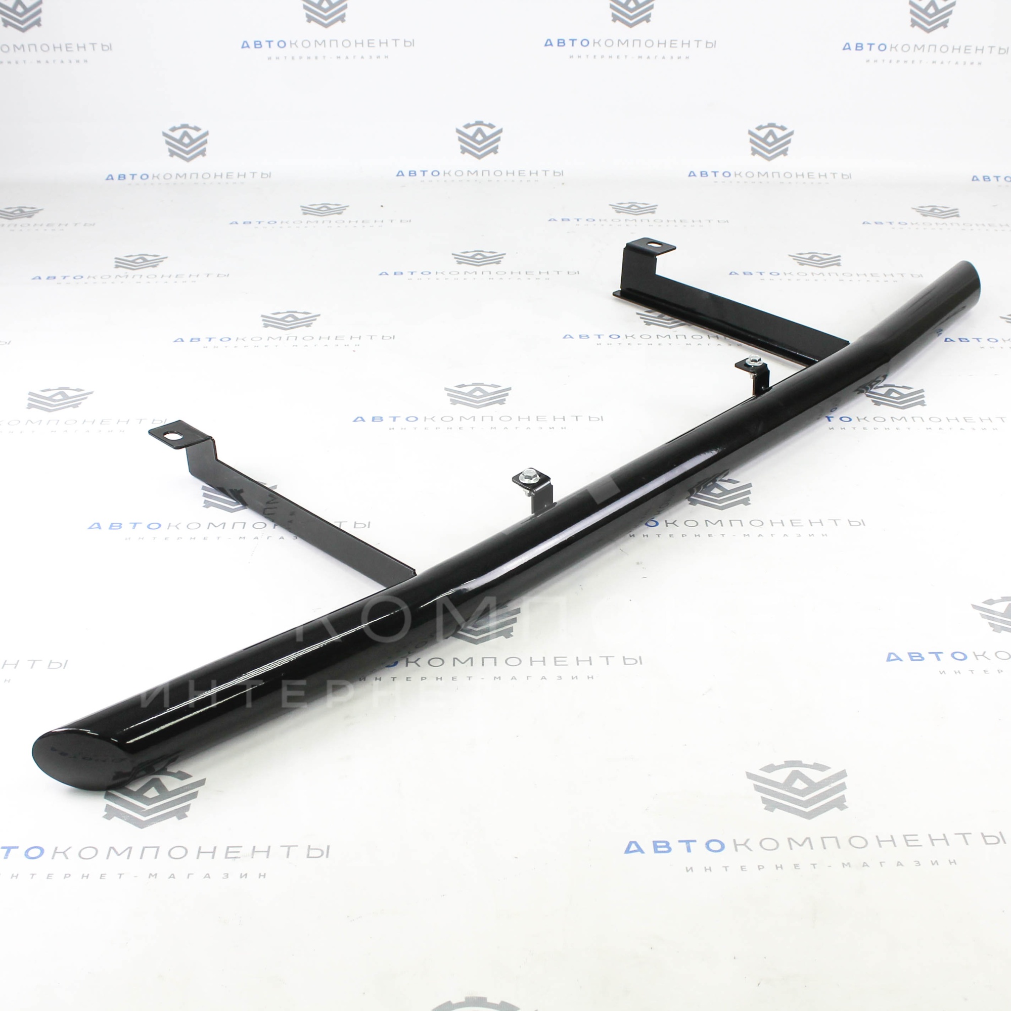 Защита переда (дуга) Лада Нива 4х4 (черный глянец)