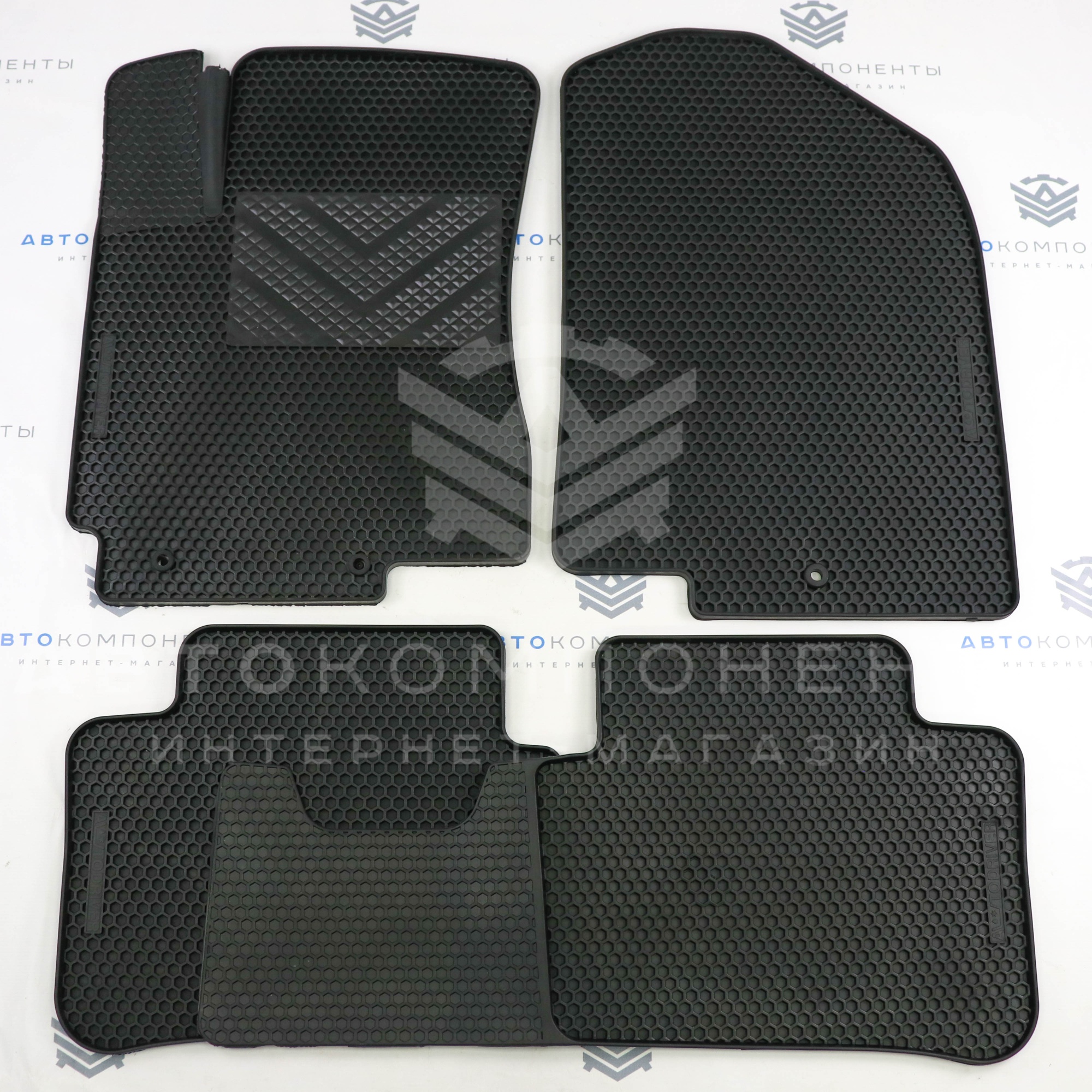 Ковры салонные EVAcell с бортами (резиновые) Hyundai Solaris, Kia Rio (после 2017 г.в)