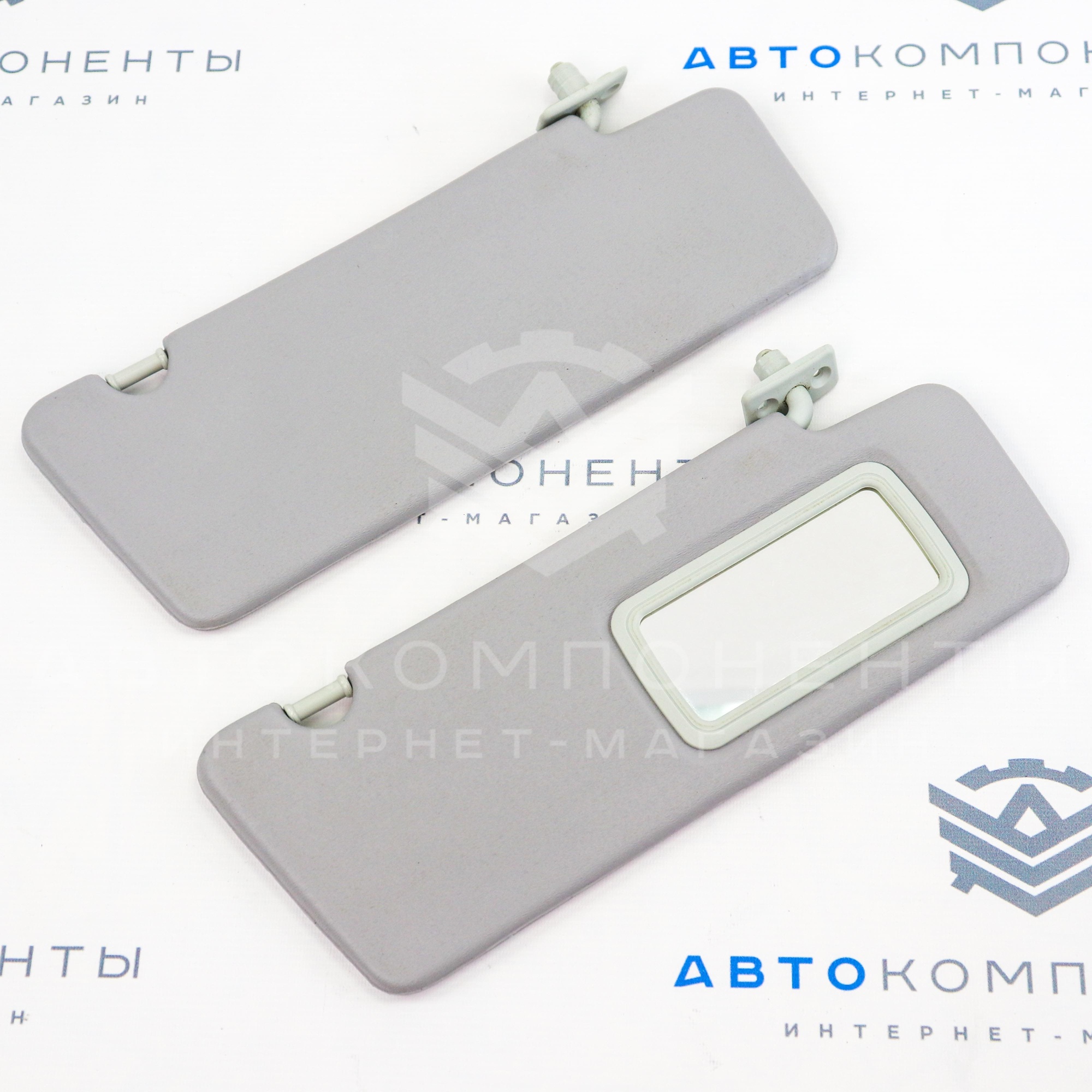 Солнцезащитные козырьки с зеркалом Лада Приора (белые)