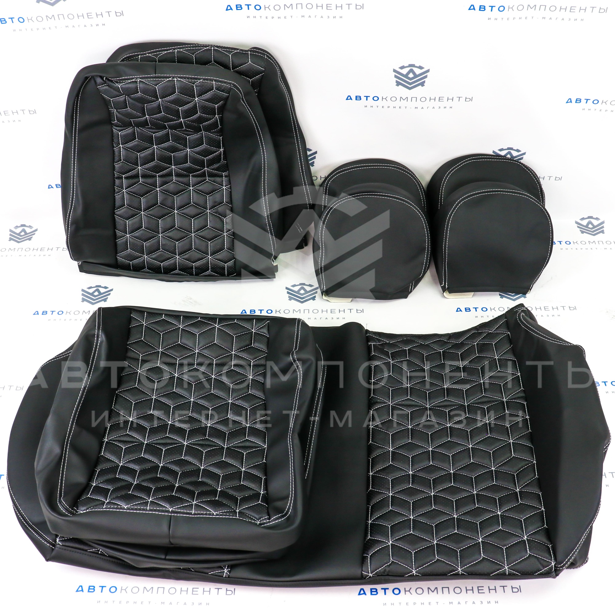 Обивки сидений ВАЗ 2108-21099, 2113-2115 с прострочкой "Куб"