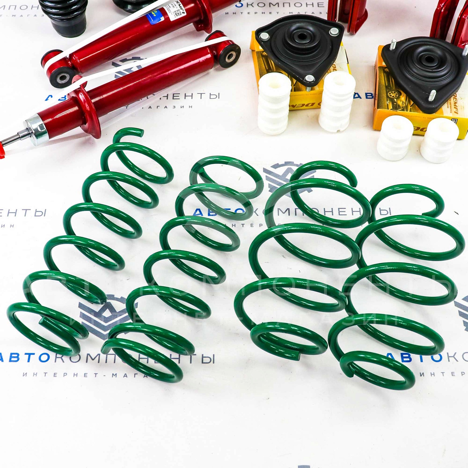 Комплект подвески DEMFI Лада Гранта, Калина, Калина 2 с ЭУР (с занижением -70мм)