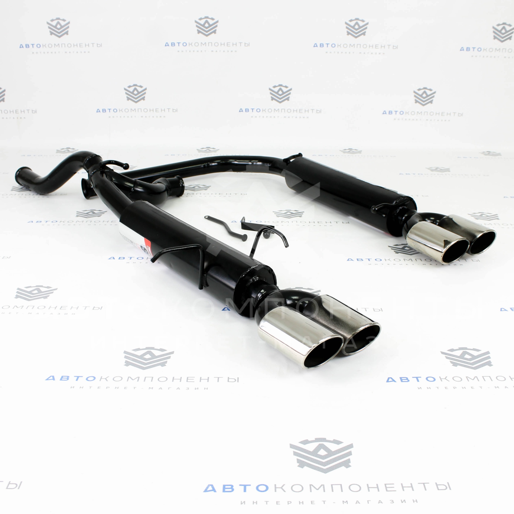 Раздвоенный глушитель с овальными насадками (двойные) ВАЗ 2108-2109