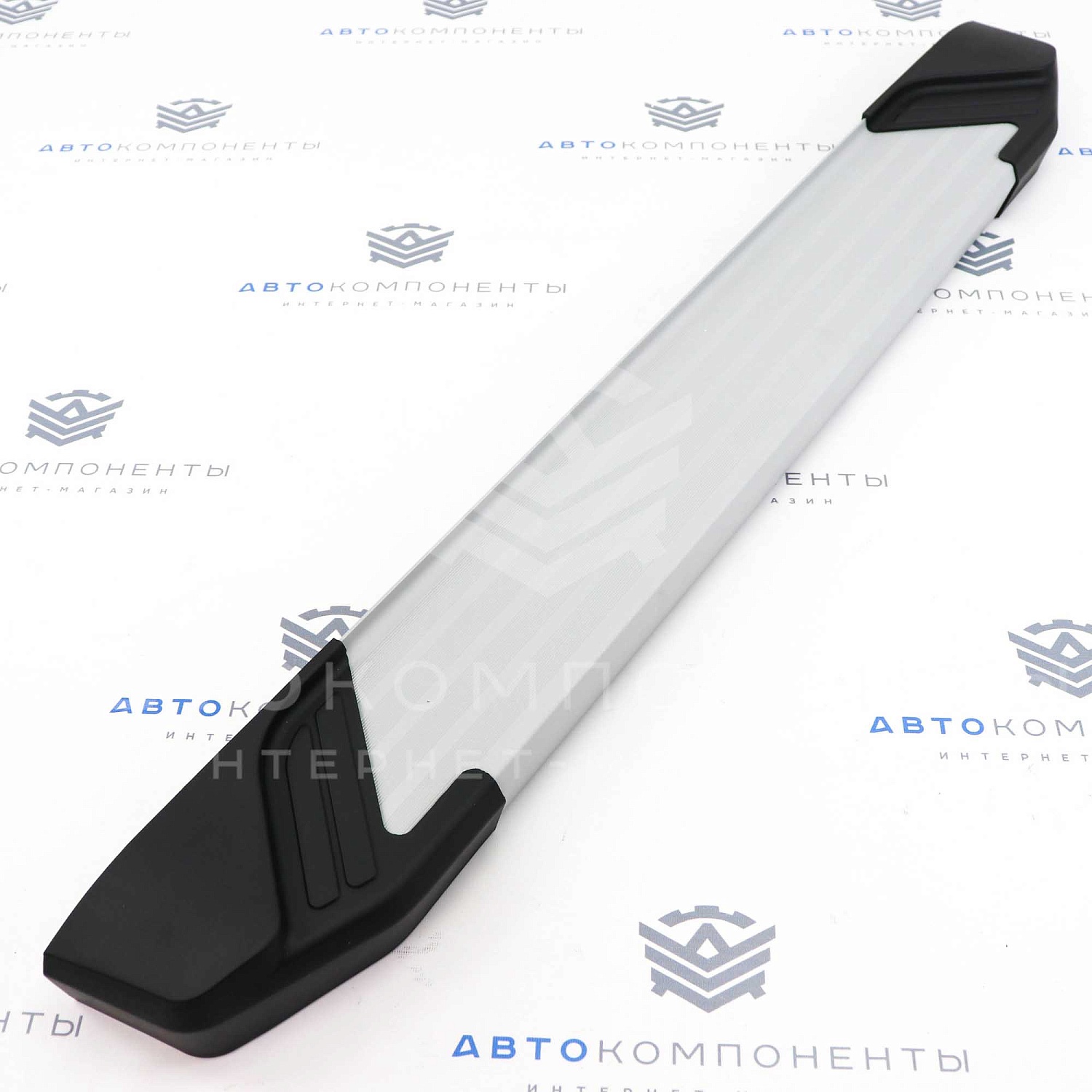 Пороги "Rival" Silver (алюминиевые) Лада Нива 4х4 (серебристые)