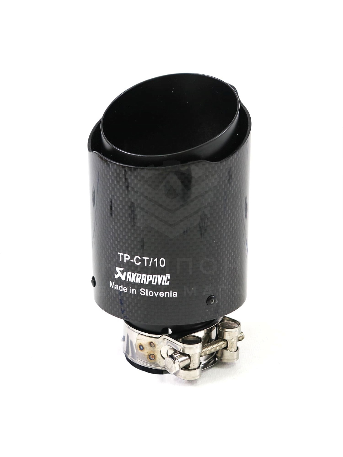 Насадка на глушитель AKRAPOVIC (открытого типа) 51-89мм (карбон, черная)