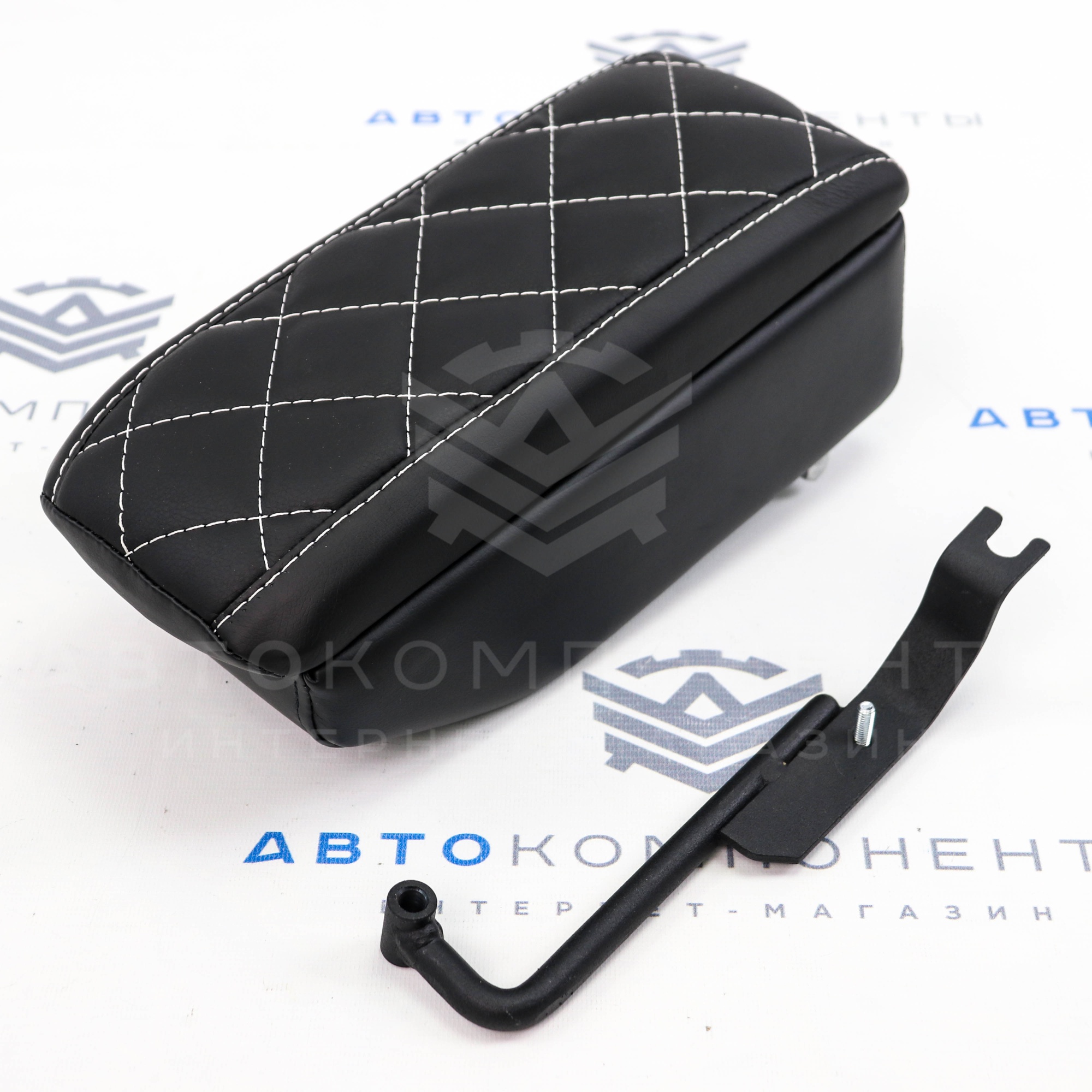 Подлокотник с боксом "Аламар" с прострочкой "Квадрат по диагонали" ВАЗ 2108-21099, 2113-2115