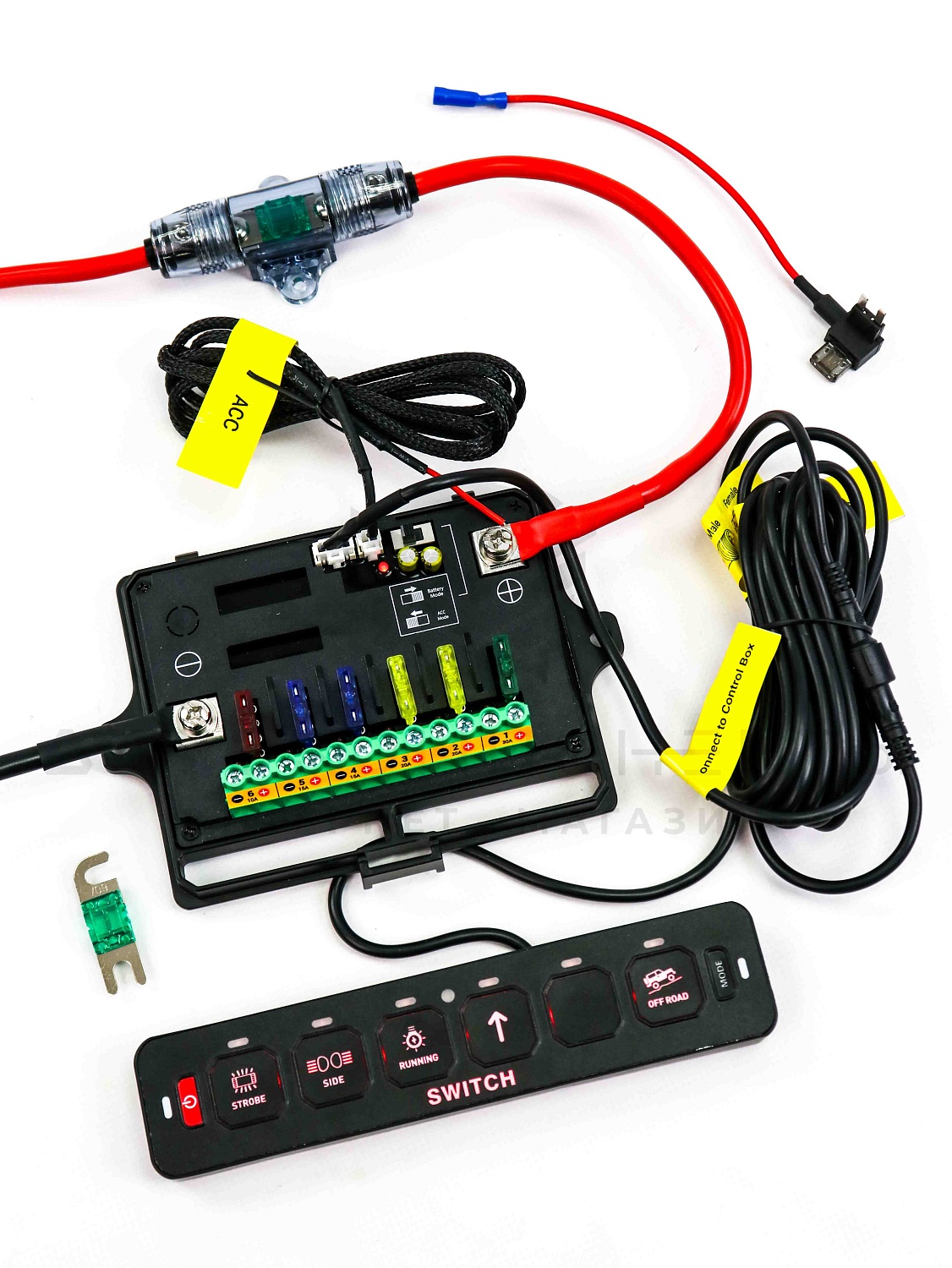 Универсальная панель переключателей (кейпад) RGB 6 Клавиш проводной