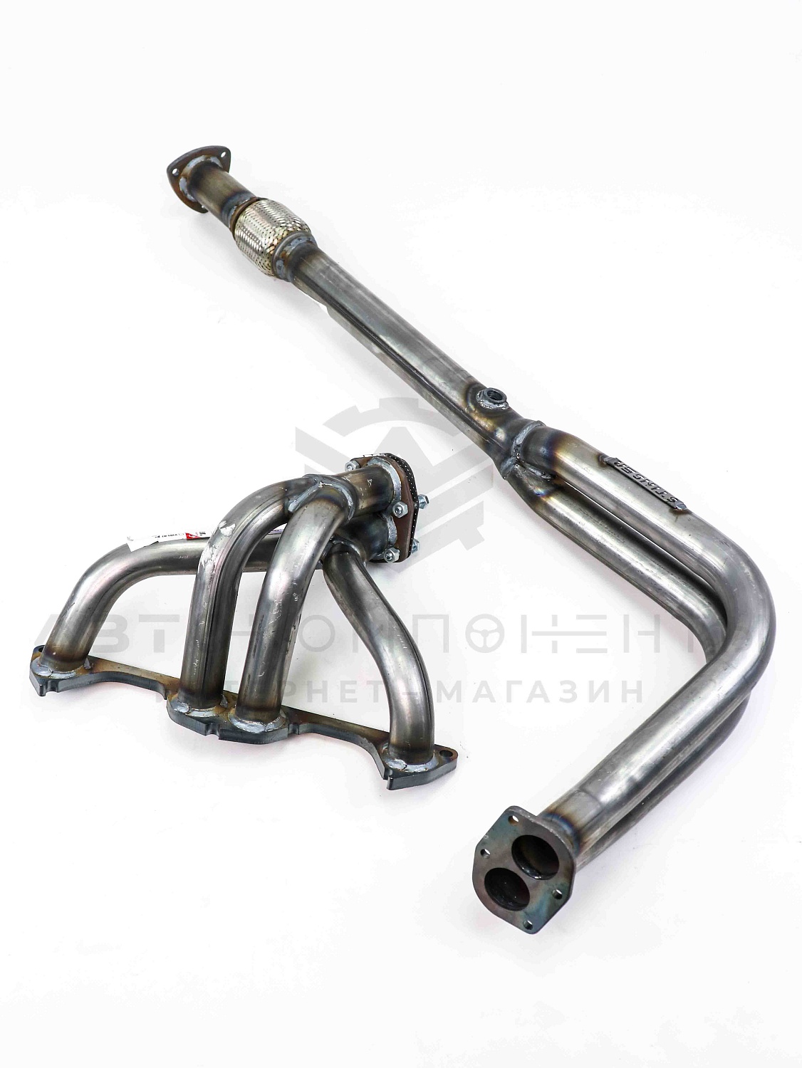 Комплект двойного выхлопа "Stinger" 8V (треугольный фланец) Лада Нива 4х4