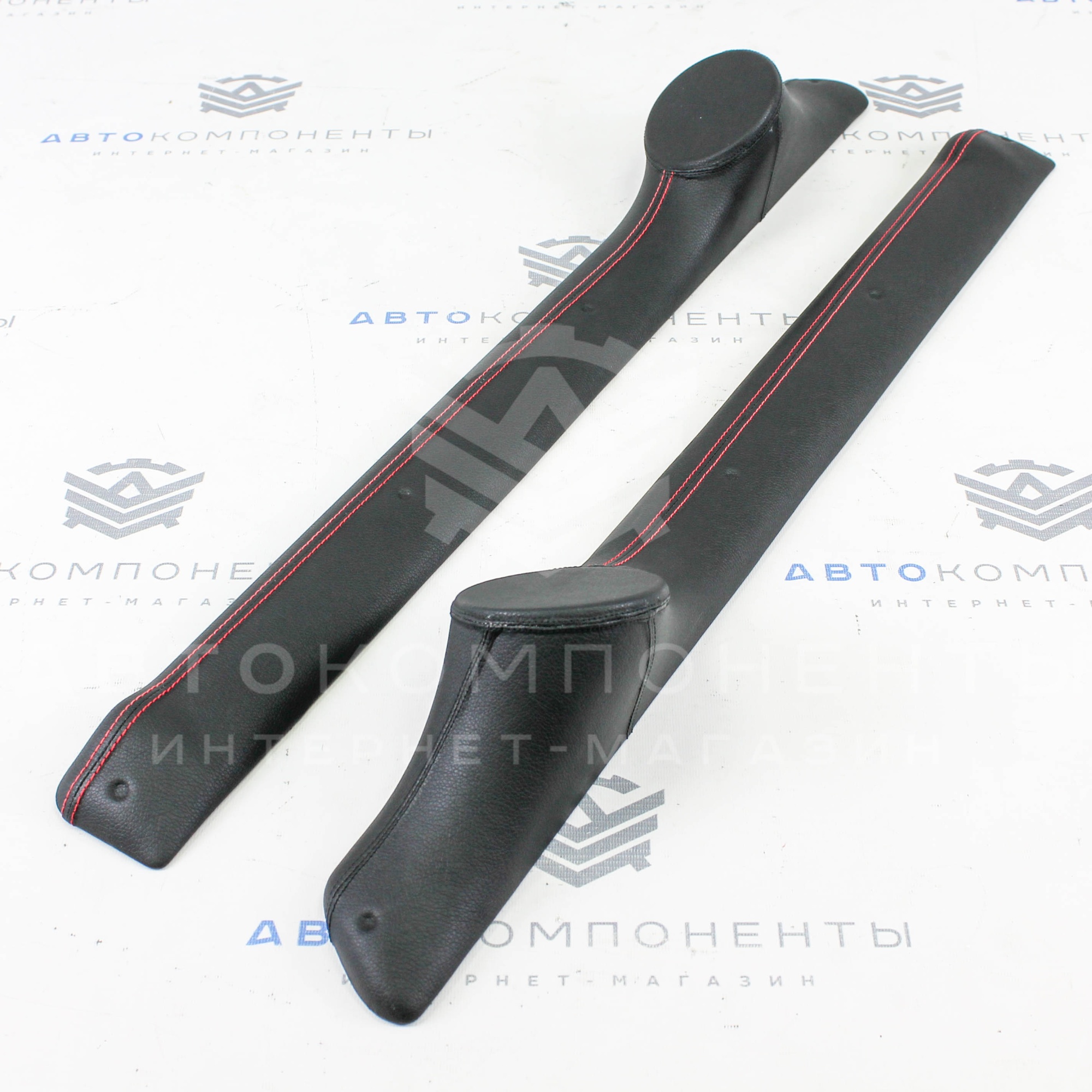 Накладки обивок передних дверей (батоны) под рупорный твиттер (в коже) ВАЗ 2105-2107