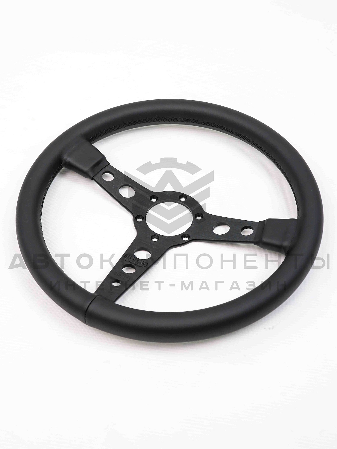 Руль спортивный (без вылета) "MOMO" Prototipo Black Edition (экокожа)