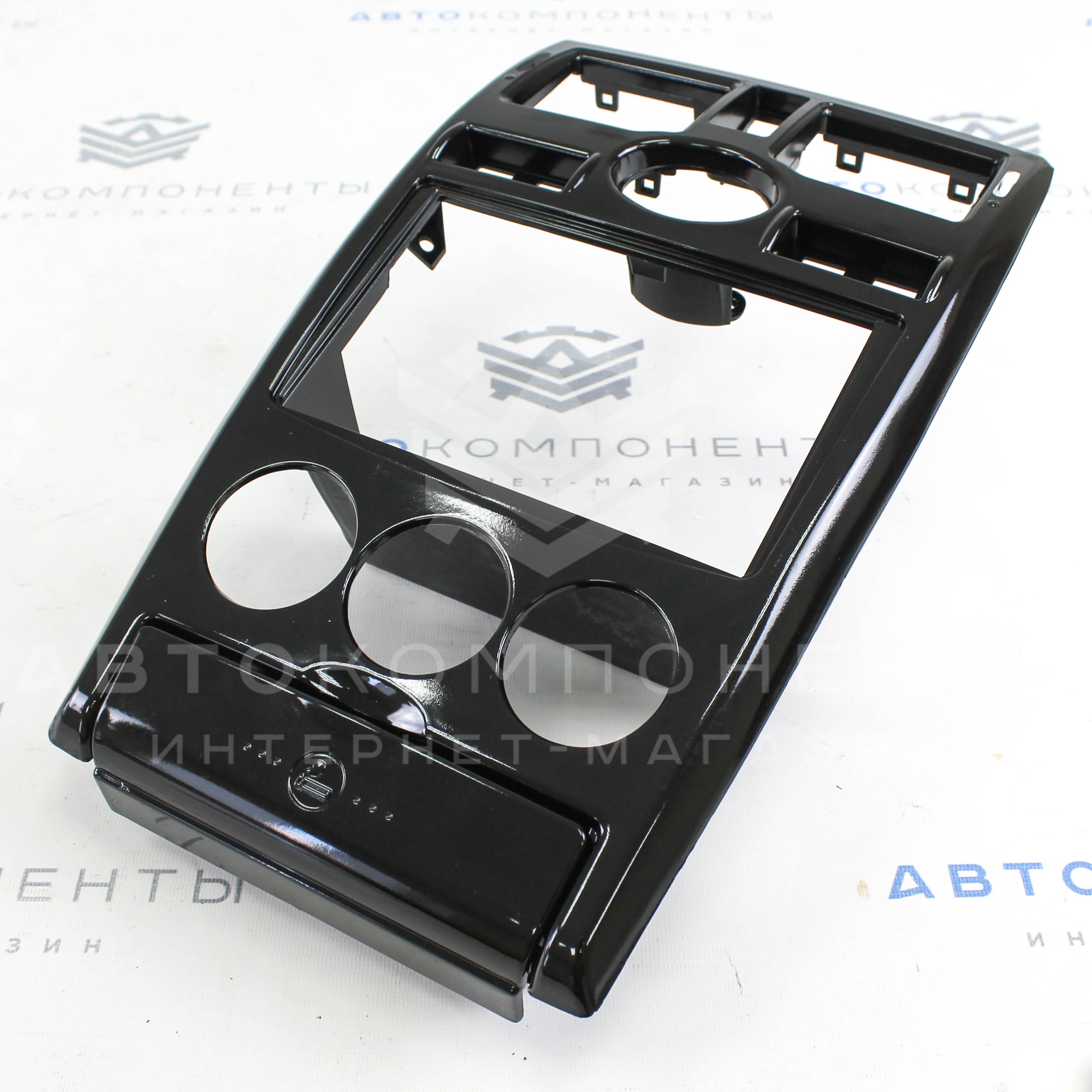 Центральная консоль 2DIN Лада Приора (черный лак)