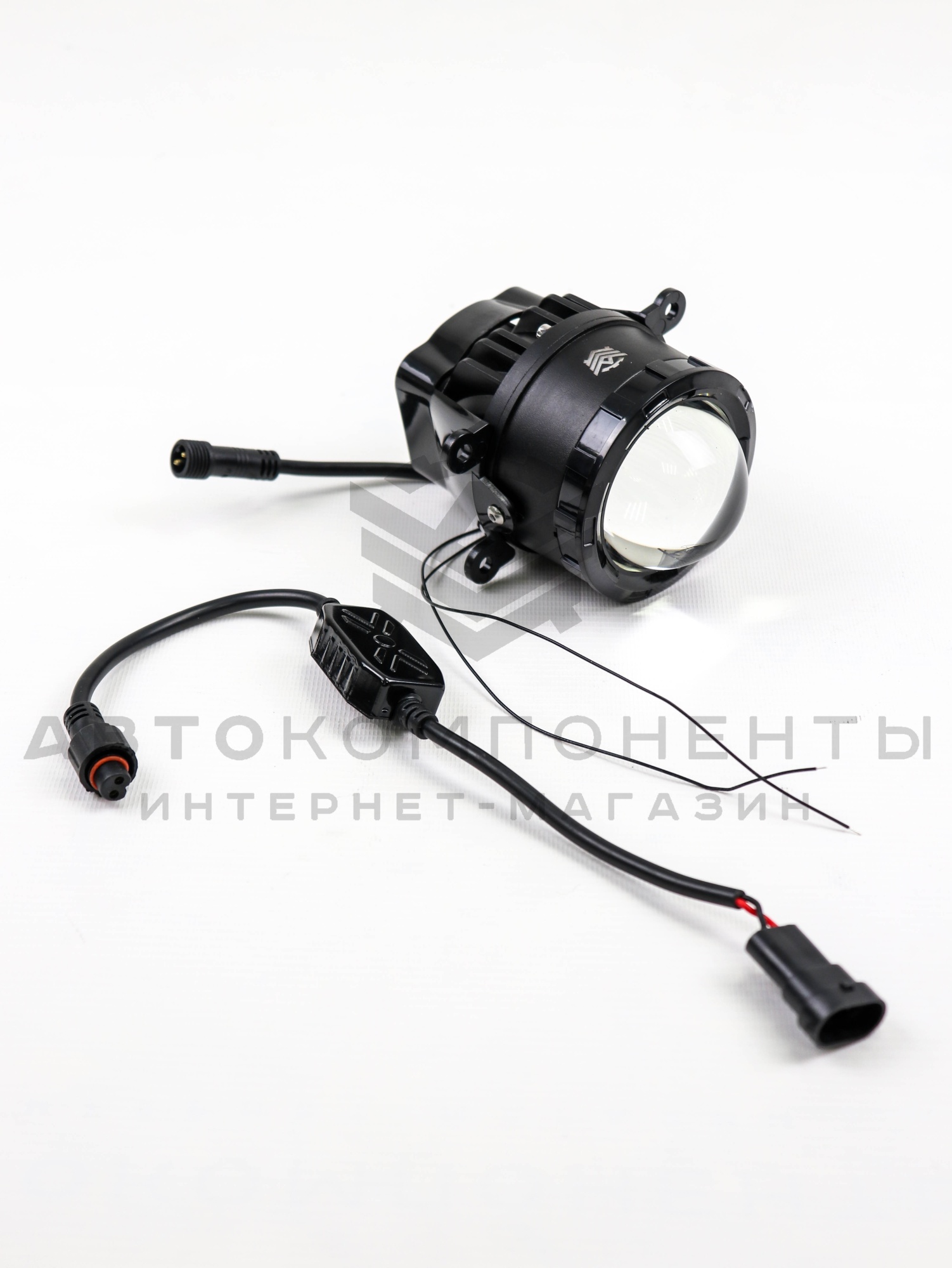 Противотуманные светодиодные фары (ПТФ) BI-LED (ближний+дальний) с линзами 50W (3 дюйма) Лада Vesta, Гранта FL, X-RAY, Ларгус FL