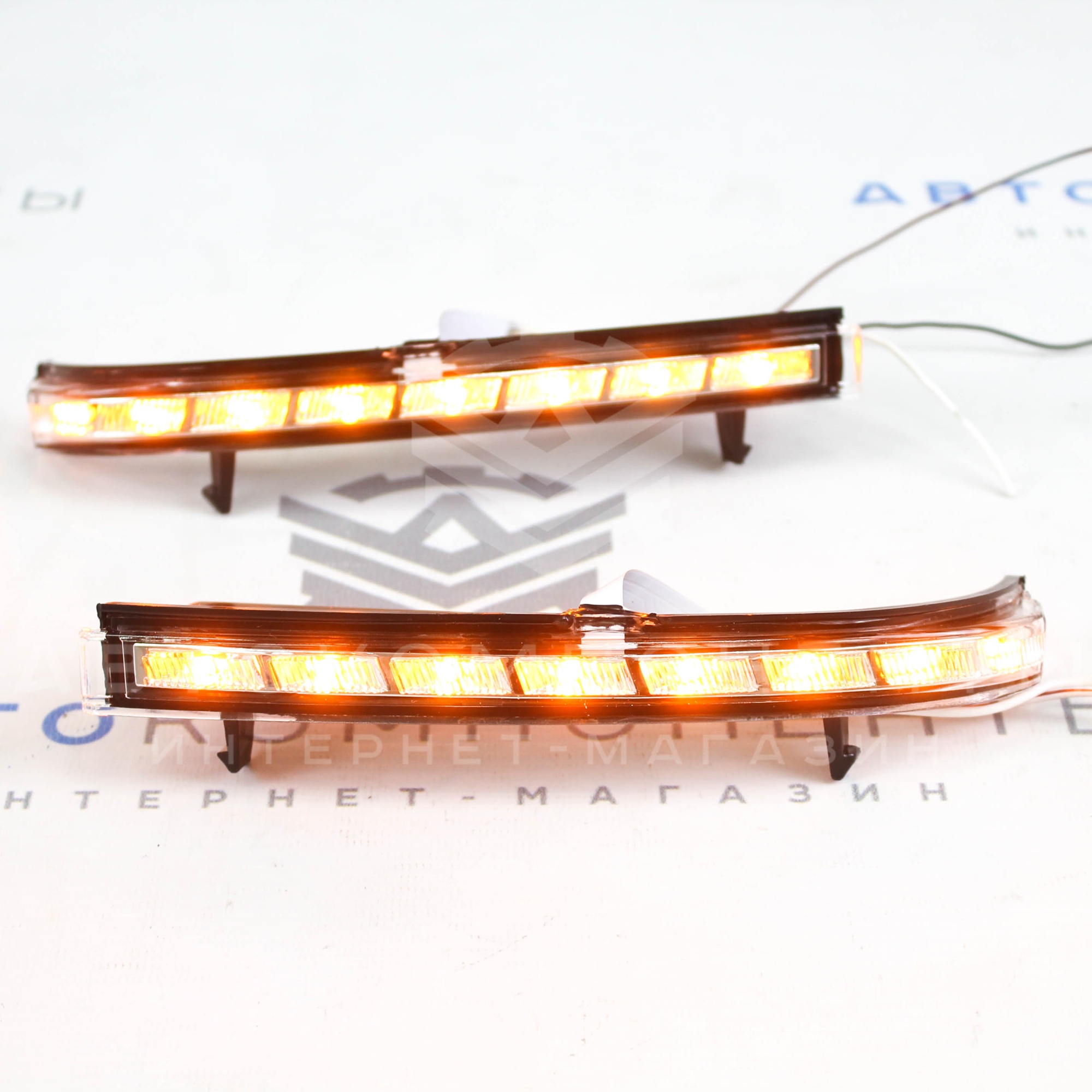 Повторители зеркал Lexus с бегающим поворотником "Sal-Man" Лада Приора (хром)