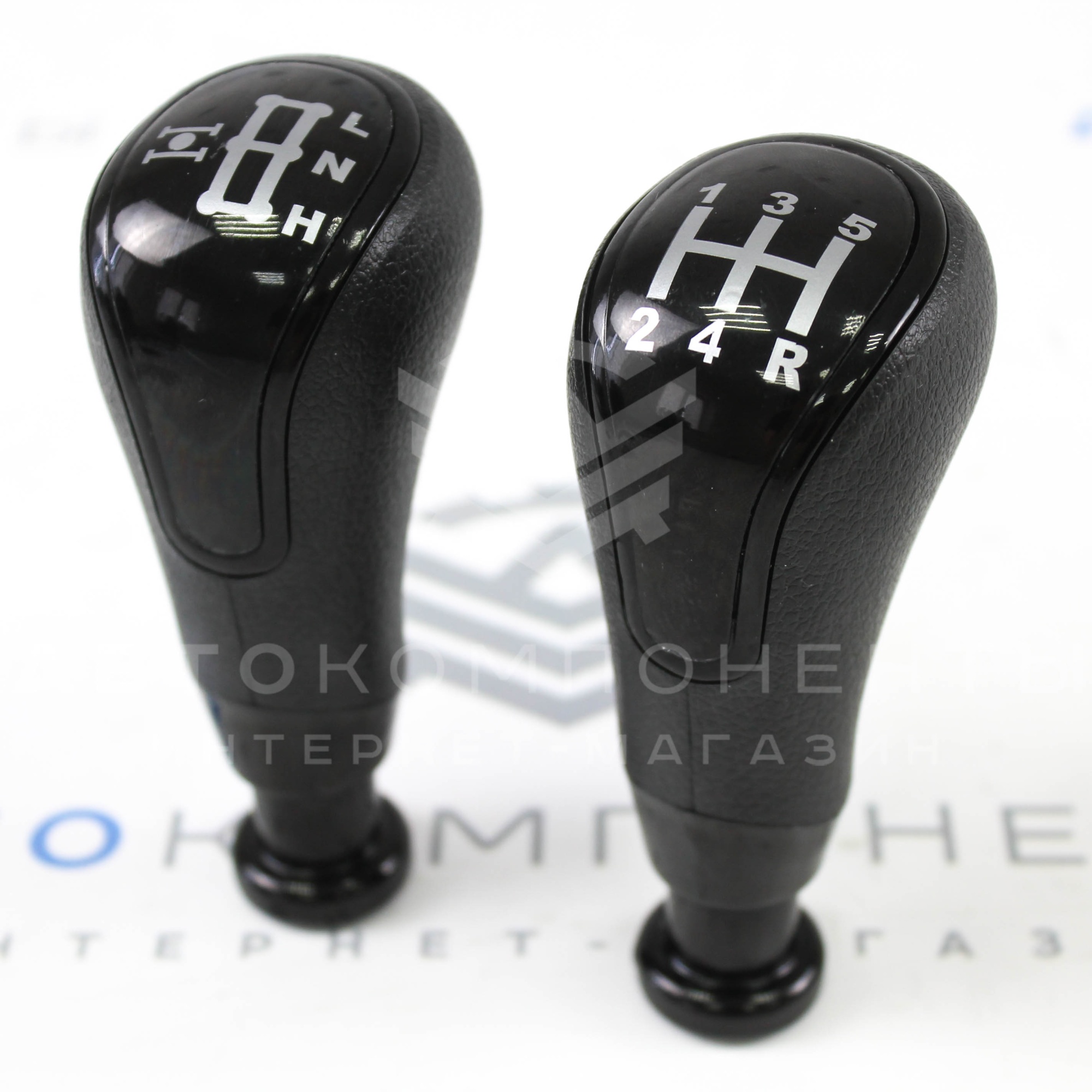 Ручки КПП и раздатки (стиль Vesta) Шевроле Нива (черный лак)