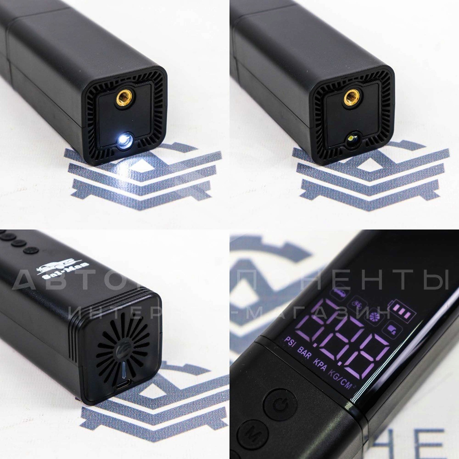 Автомобильный компрессор "Sal-Man" (беспроводной) 90W (01721)