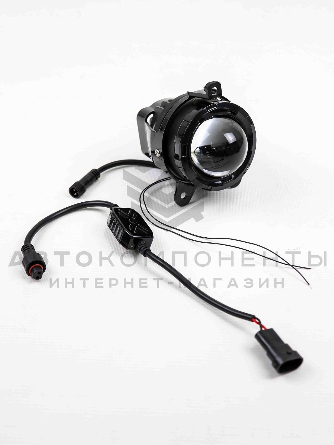 Противотуманные фары BI-LED, светодиодные 50W (2 режима: ближний + дальний) взамен штатных ПТФ с линзами 3 дюйма на Лада Приора, Шевроле Нива, Газель Next/Бизнес