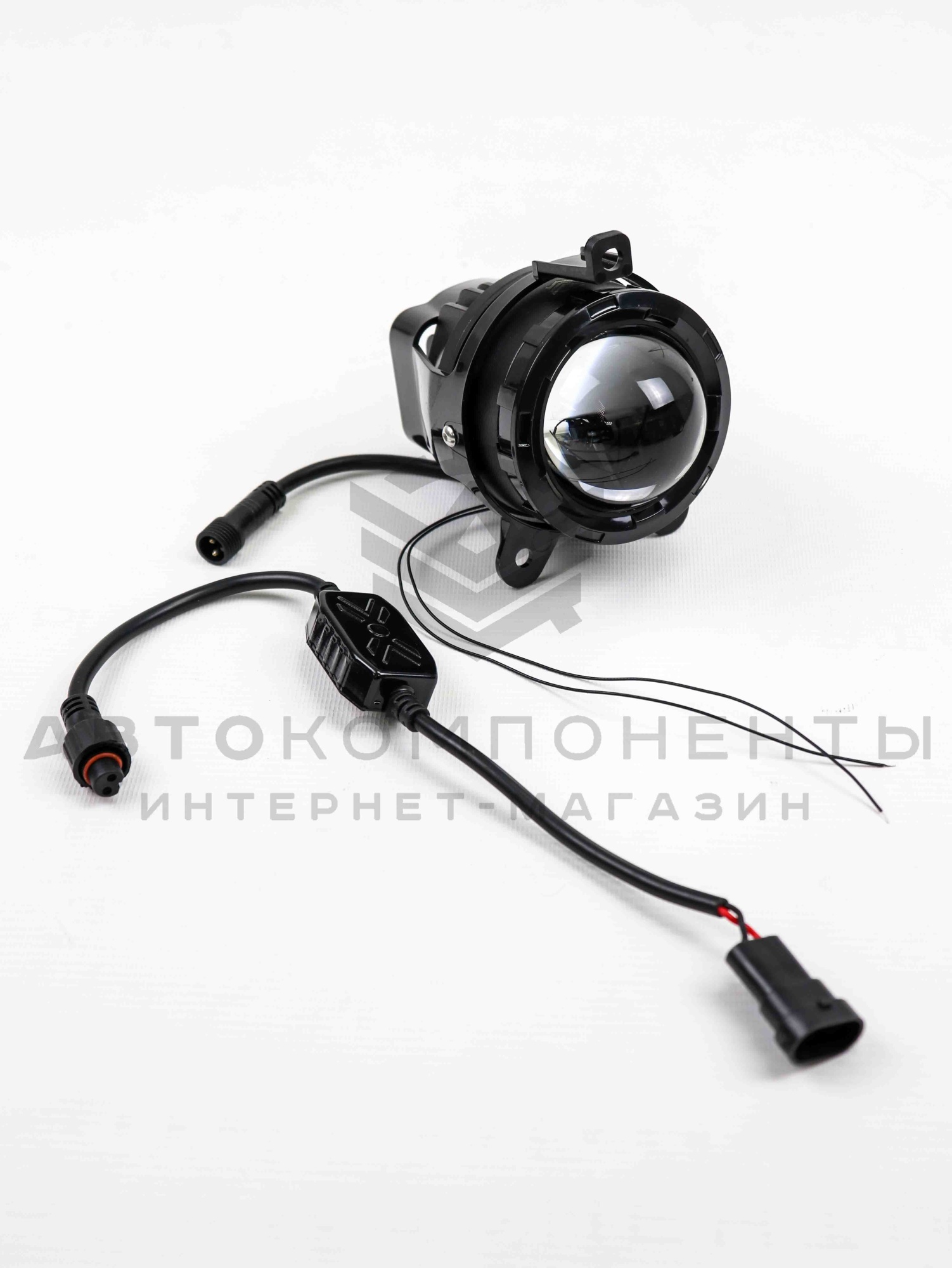 Противотуманные фары BI-LED, светодиодные 50W (2 режима: ближний + дальний) взамен штатных ПТФ с линзами 3 дюйма на Лада Приора, Шевроле Нива, Газель Next/Бизнес