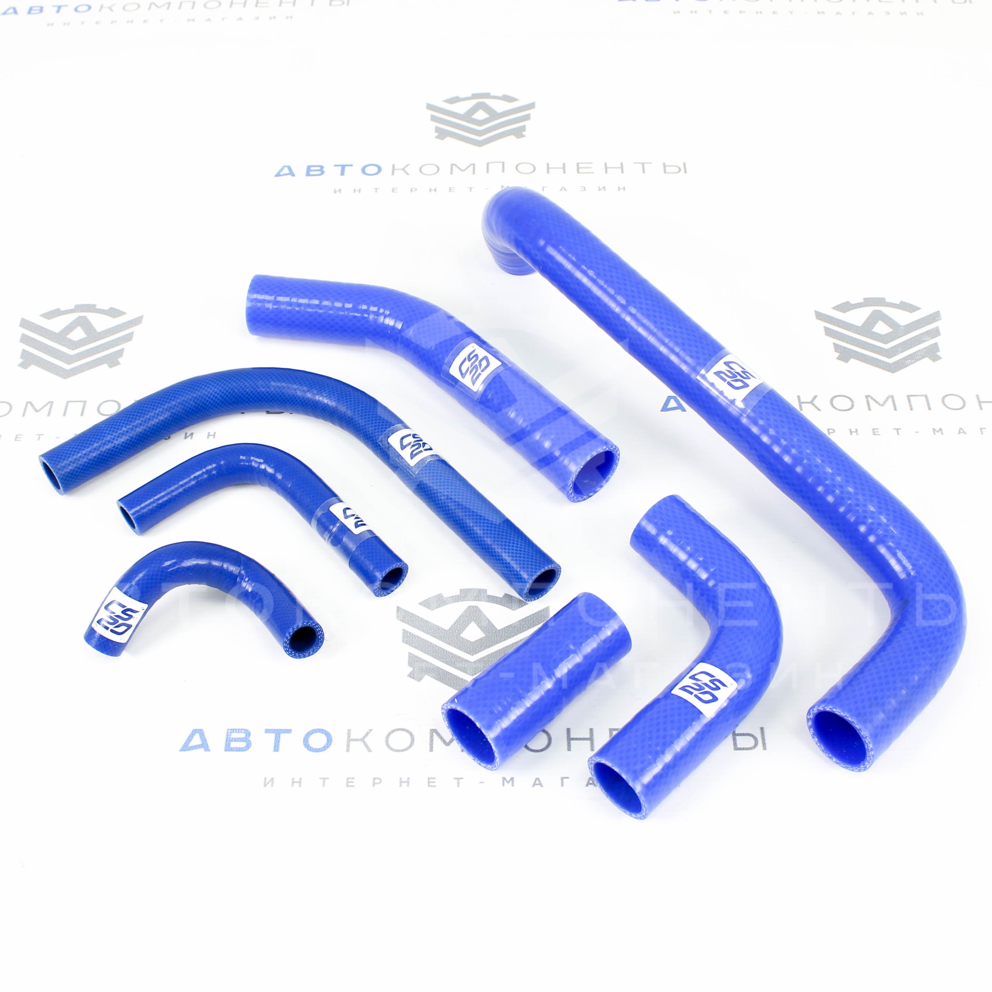 Комплект силиконовых патрубков CS20 ВАЗ 2101-2107 (алюминиевый радиатор) (10839)