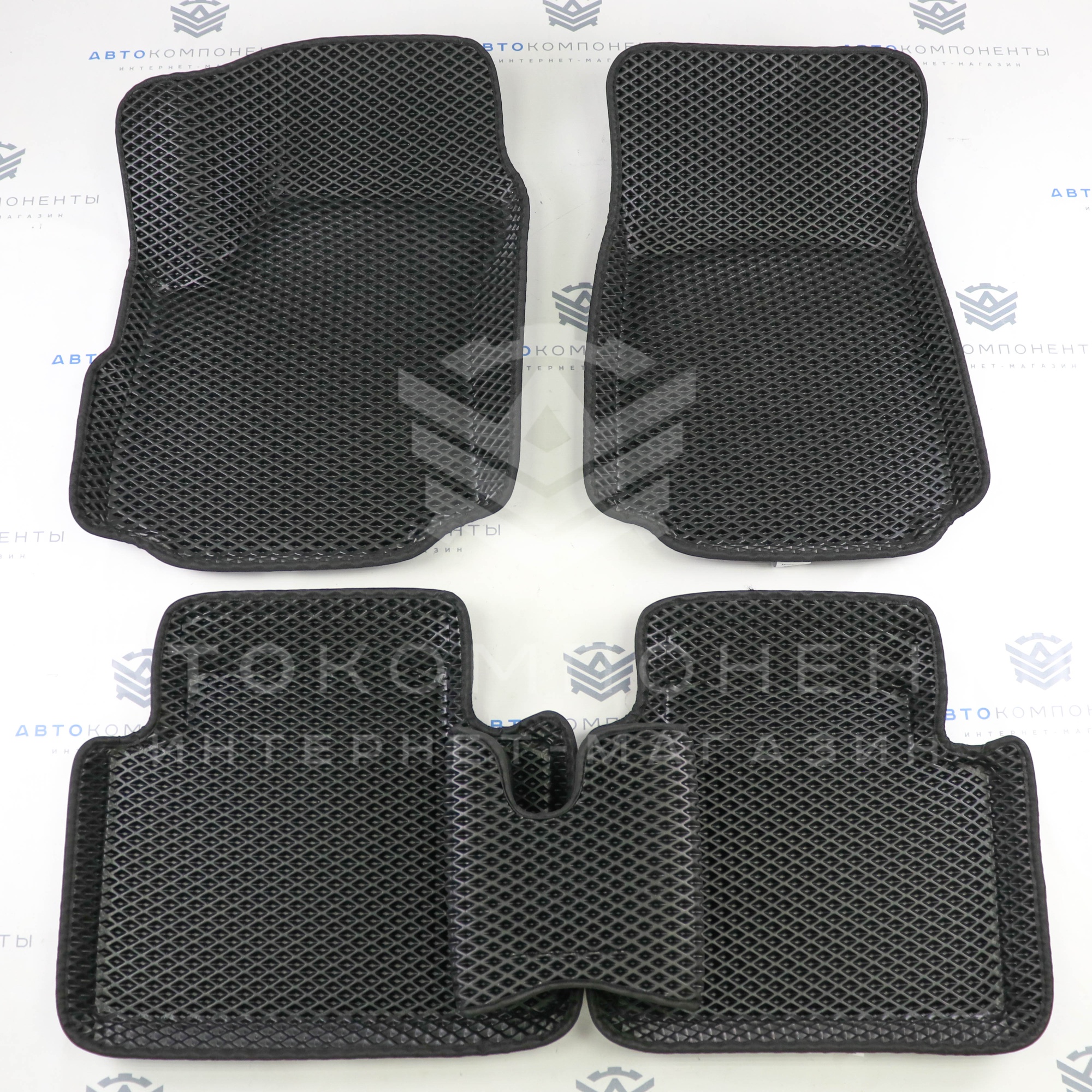 Ковры салонные EVA 3D с бортами (ромб) Лада Нива 4х4