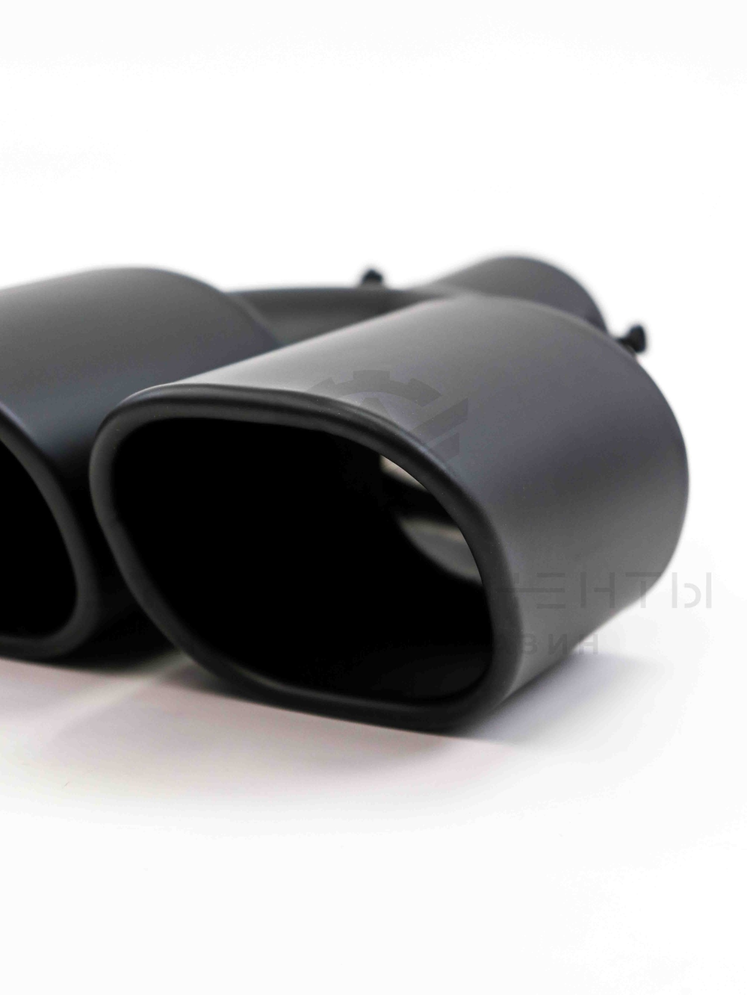 Раздвоенная насадка (квадратная) на глушитель 63-75мм (черный мат)