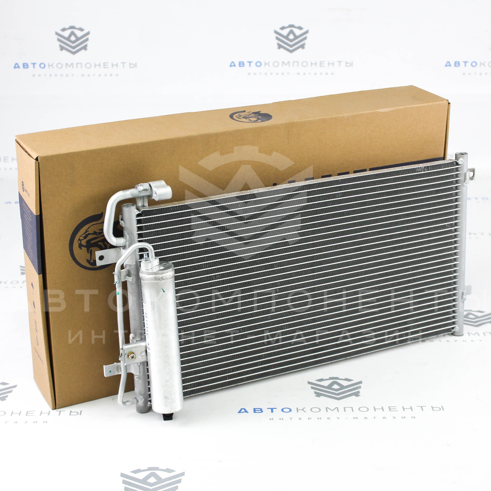 Радиатор кондиционера с ресивером "LUZAR" Лада Приора (кондиционер Halla)