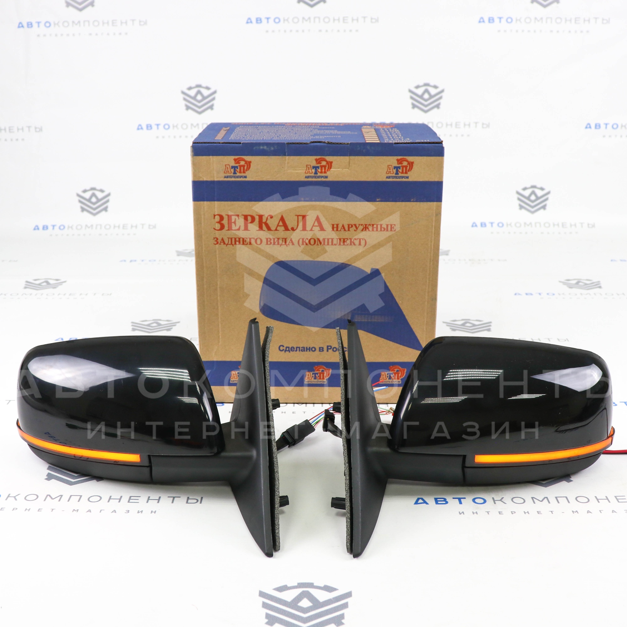 Электрические зеркала ВАЗ 2110-2112, Лада Приора SE "АТП" с повторителем "Плазма" в цвет кузова