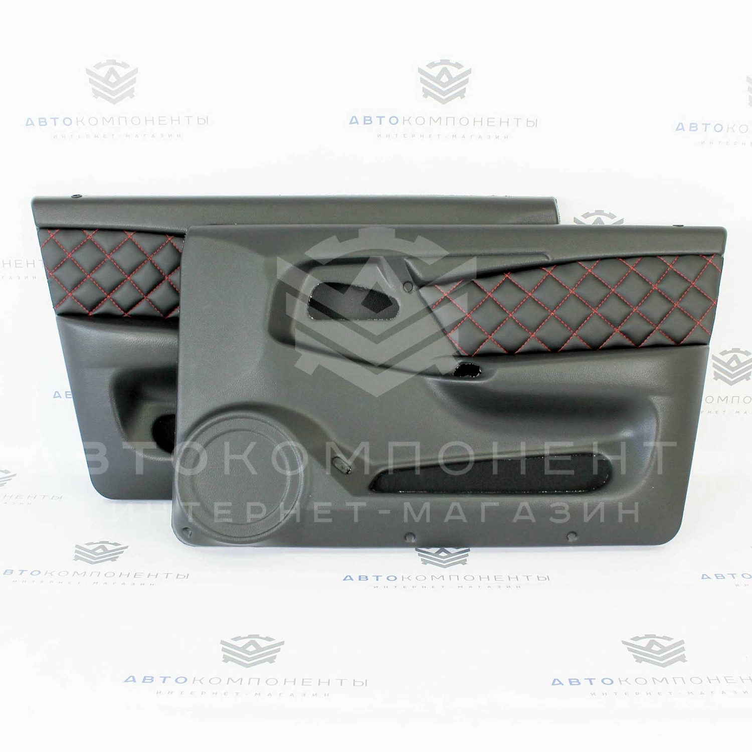 Евро-обшивки (карты дверей) ВАЗ 2114-2115 с вставками "Квадрат по диагонали"