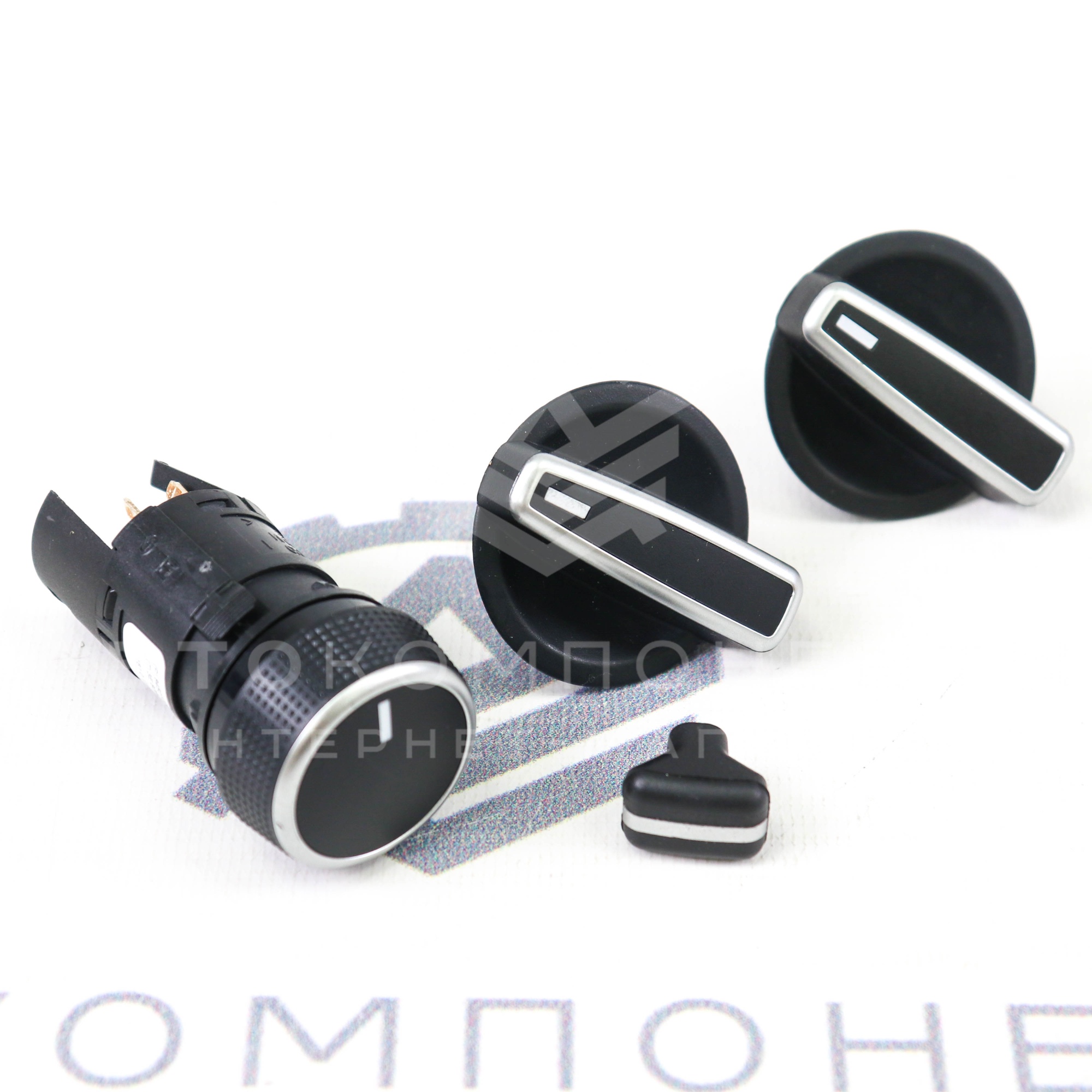 Комплект ручек регулировки отопителя Лада Гранта FL, Калина 2 (4 шт)