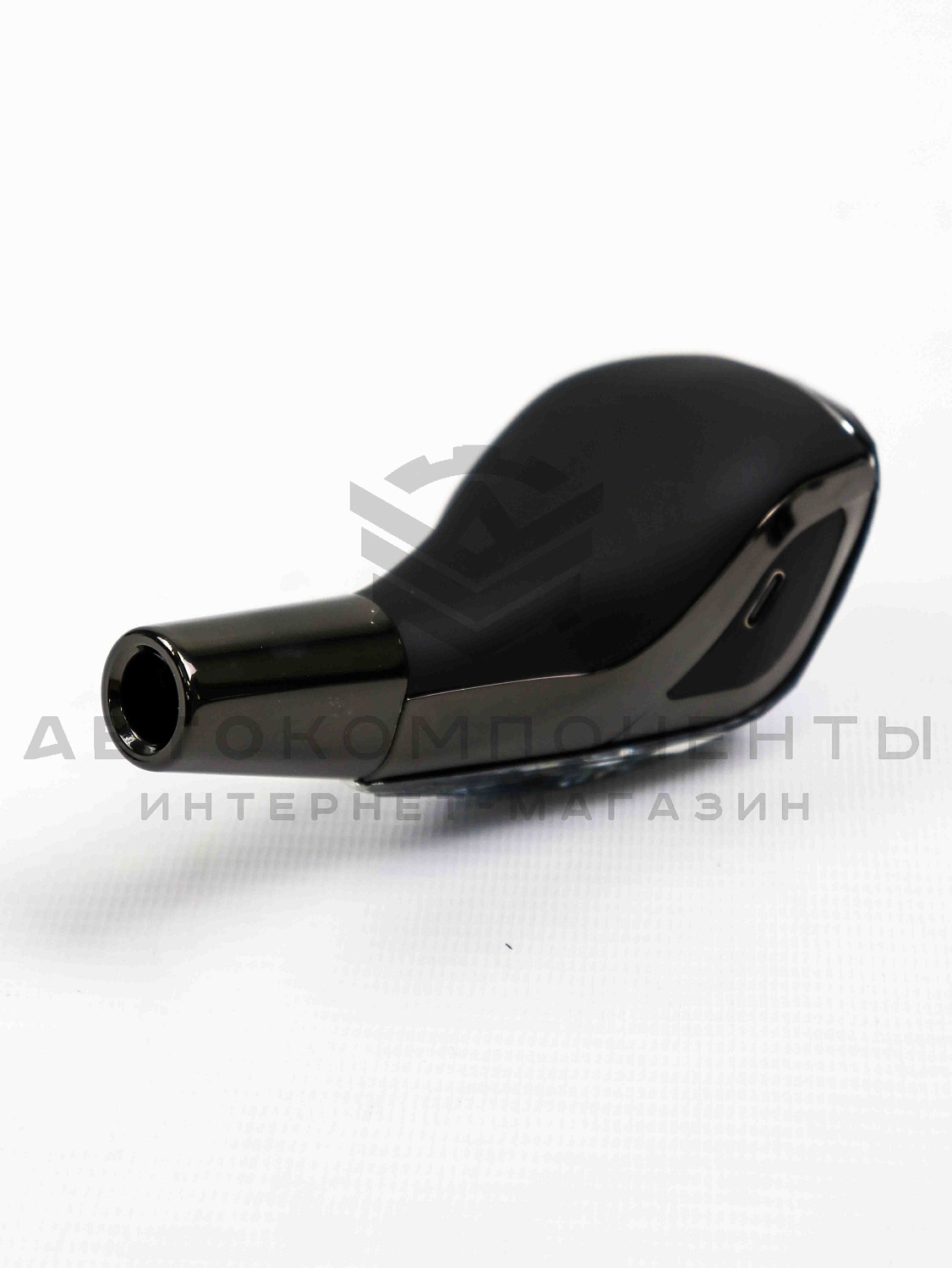 Хрустальная ручка КПП, универсальная "Кристалл" с подсветкой RGB (темный хром)