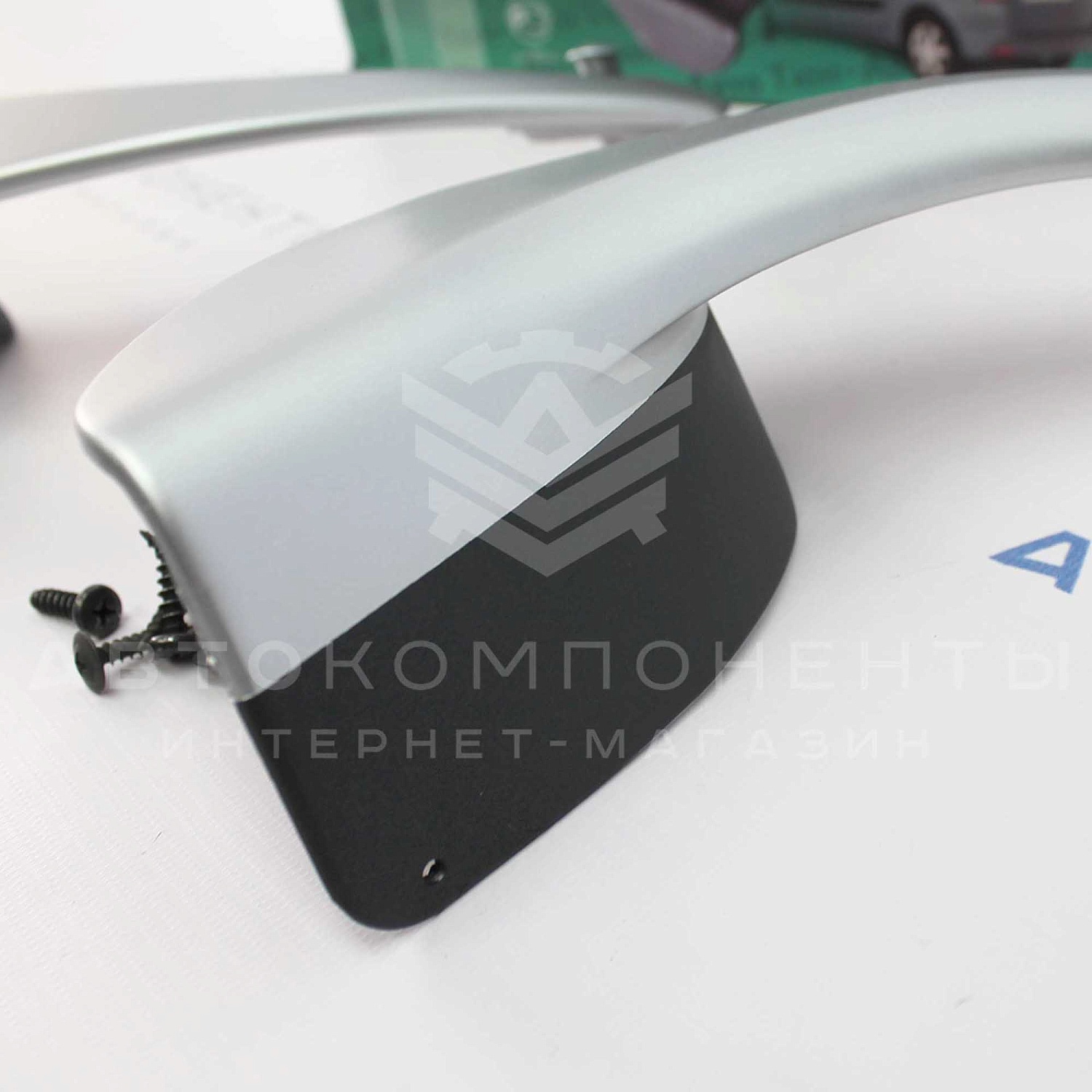 Ручки задних дверей (внутренние) Лада Ларгус (серебристые)