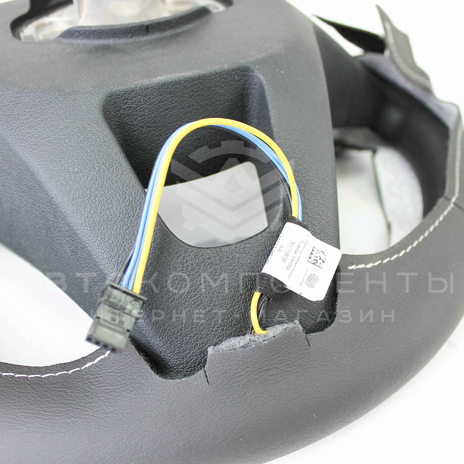 Оригинальная (кожаная) оплетка руля Лада Vesta с обогревом