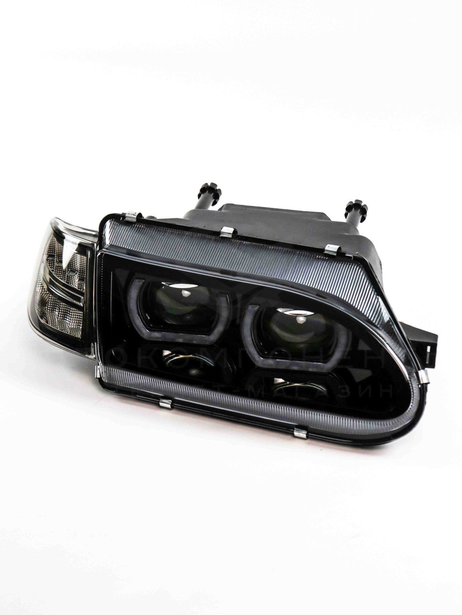 Светодиодные фары в стиле “BMW” с ДХО (4 BI-LED линзы) ВАЗ 2113, 2114, 2115