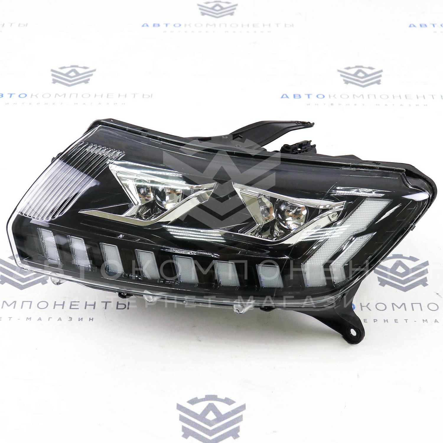 Фары Лада Ларгус FL в стиле Audi с бегающими поворотниками и двойными BI-LED линзами