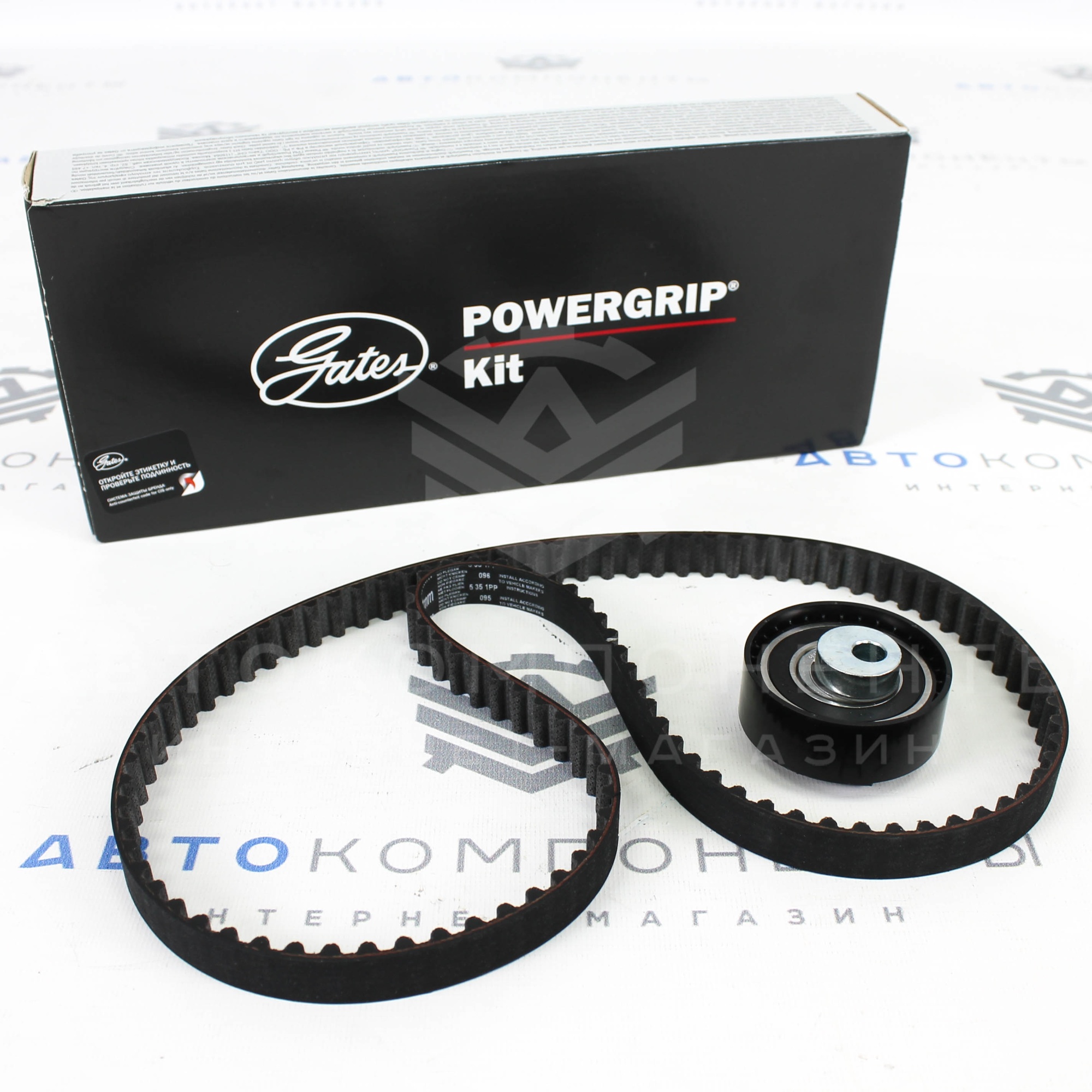 Ремень ГРМ с роликом "GATES" Лада Калина 2, Гранта 8V (K015670XS)