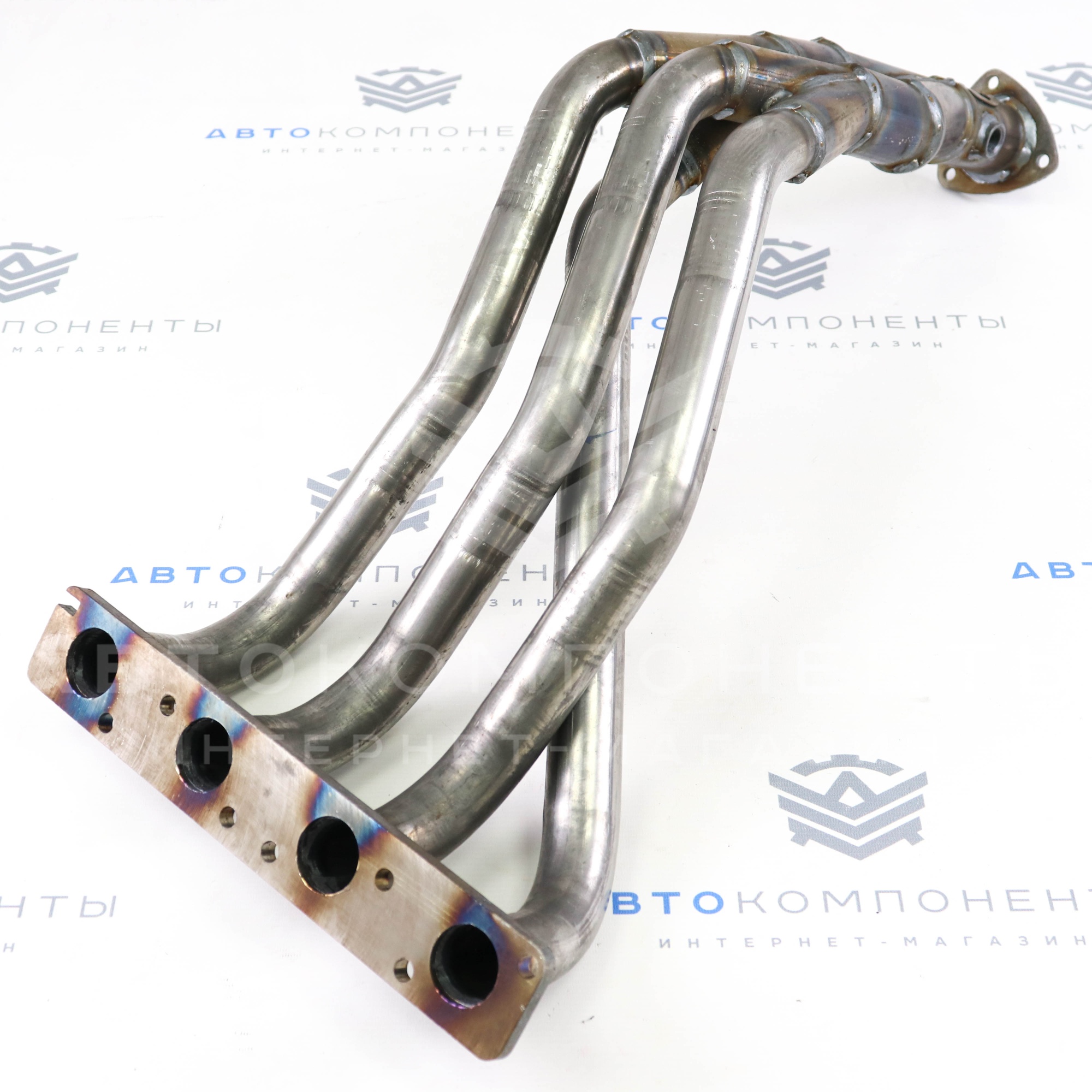 Выпускной комплект "DK PRO" 16V на треугольном фланце с глушителем (спорт) Лада Приора (седан, универсал)