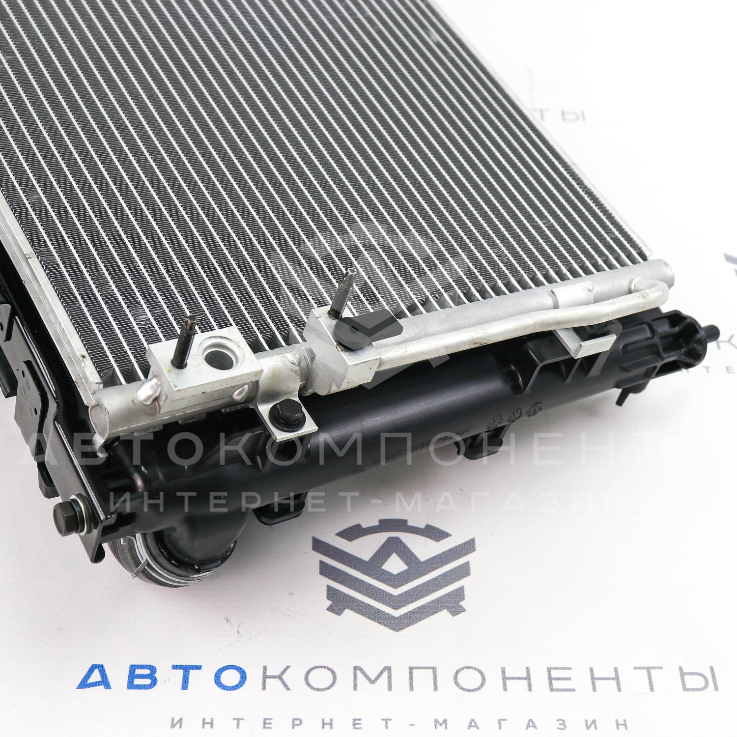 Радиатор охлаждения двигателя и кондиционера н/о (в сборе) Лада Калина 2, Гранта