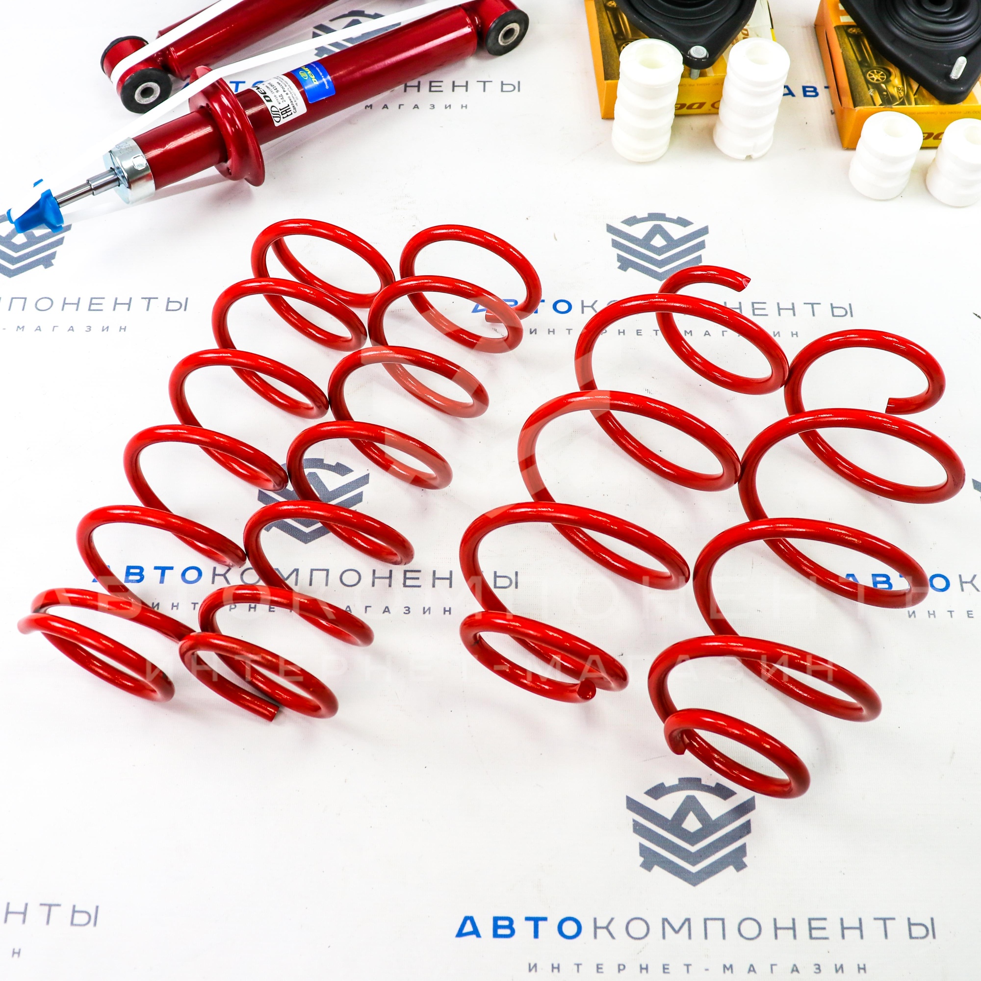 Комплект подвески DEMFI Лада Гранта, Калина, Калина 2 с ЭУР (с занижением -30мм)