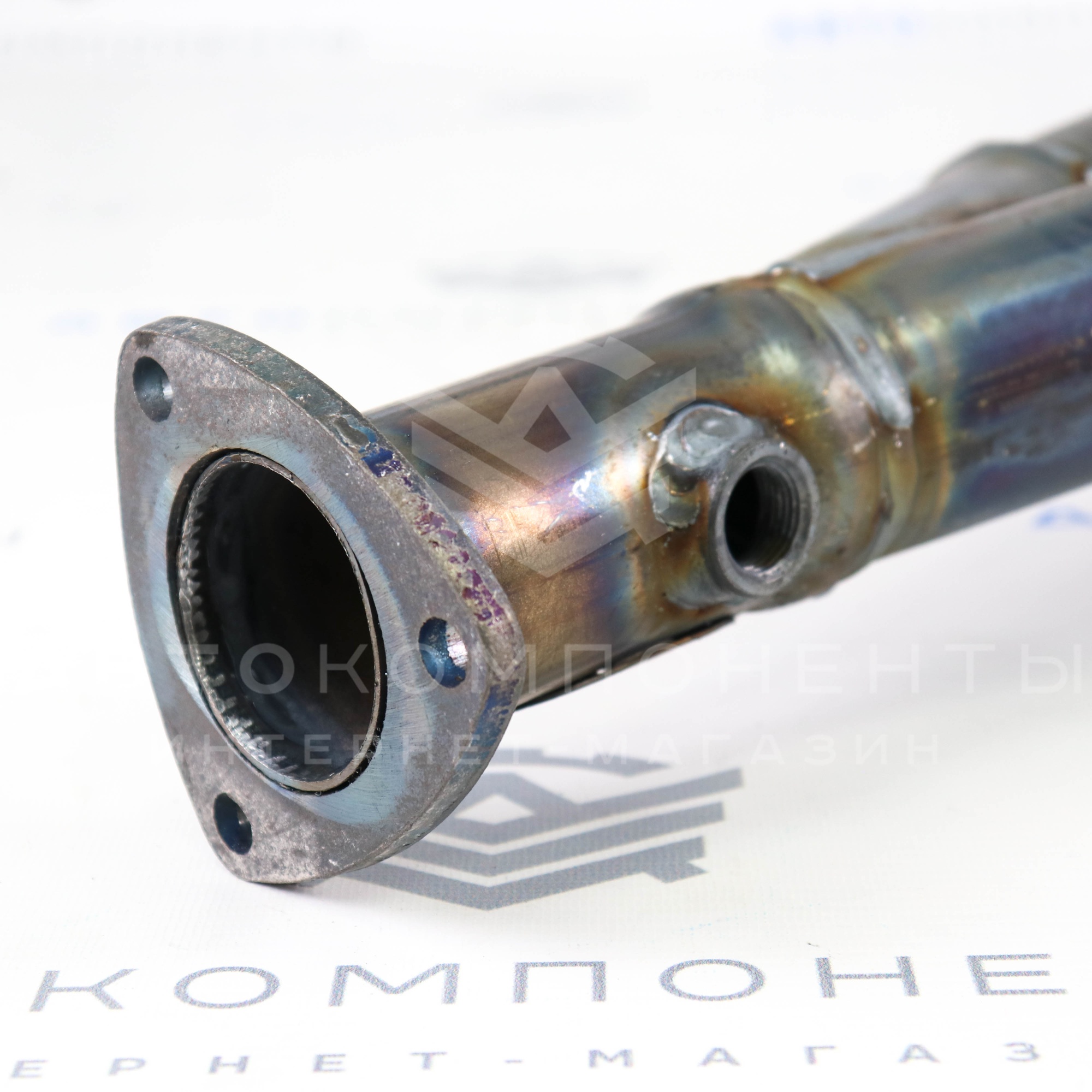 Выпускной комплект "DK PRO" 16V на треугольном фланце с глушителем (спорт) Лада Приора (седан, универсал)