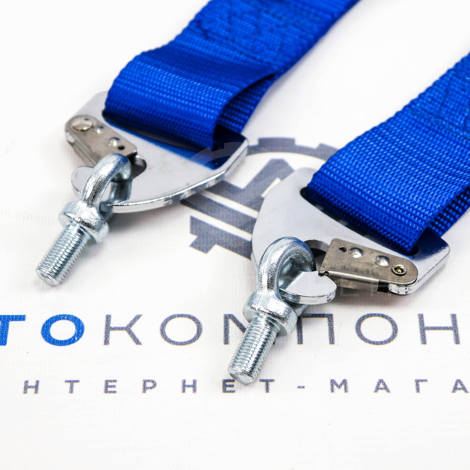 Ремни безопасности STREET OMP style 4-х точечные (синие)