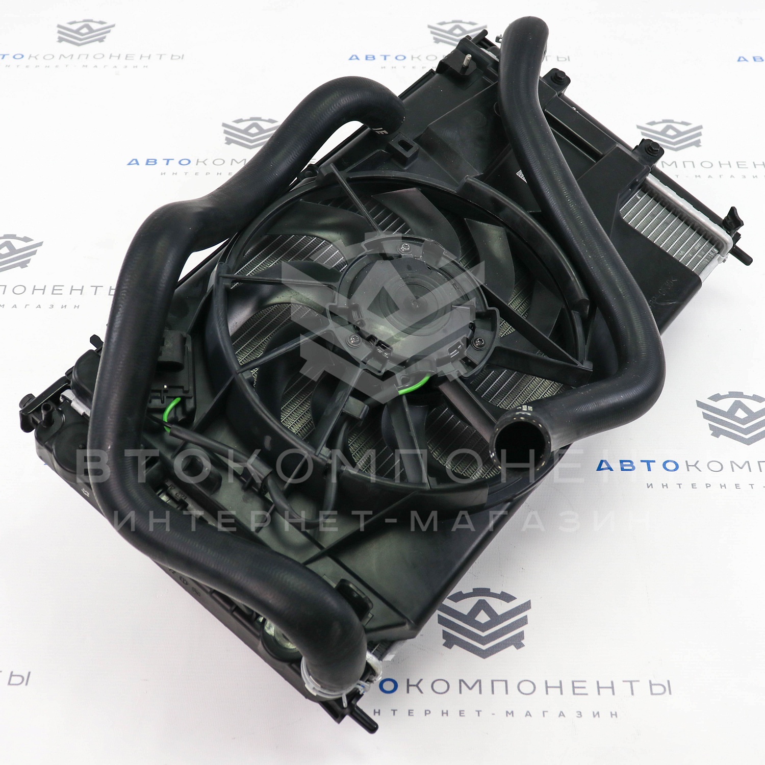 Радиатор охлаждения двигателя и кондиционера н/о (в сборе) Лада Калина 2, Гранта